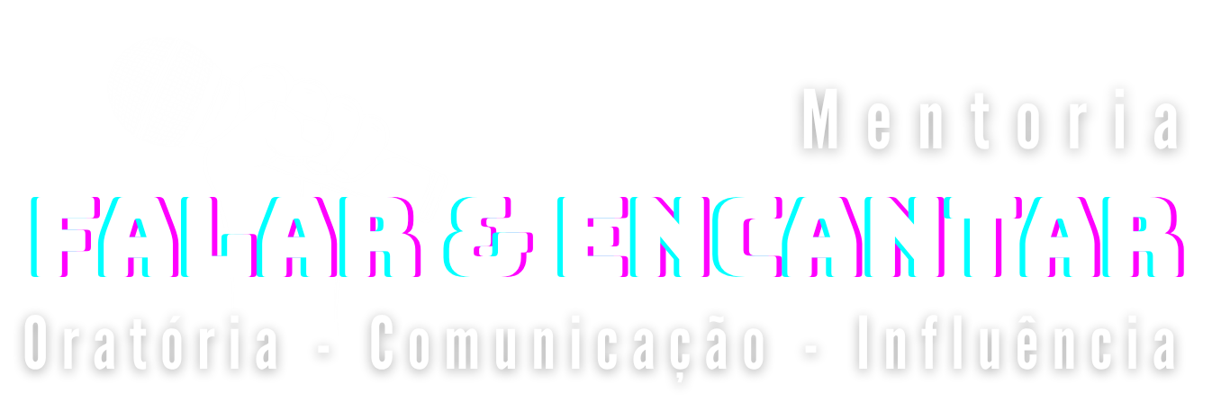 Falar &amp; Encantar - Logo Branco